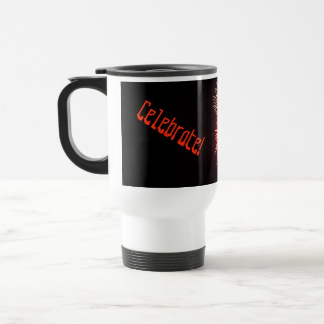 Celebrate! Fireworks Travel Mug (Left)