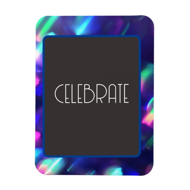 "Celebrate" Flexible Photo Magnet (Vertical)