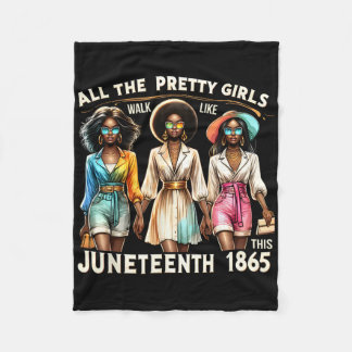 Celebrate Freedom Celebrating Black Women Juneteen Fleece Blanket