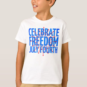 Celebrate Freedom July Fourth Kids Shirt