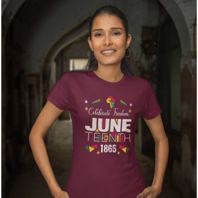 Celebrate Freedom JUNETEEENTH 1865 Black History  T-Shirt (Creator Uploaded)