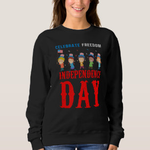 Celebrate Freedom Kids July 4th Boys Girls Sing Da Sweatshirt