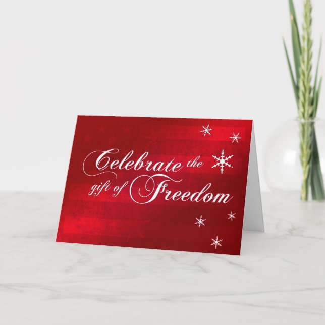 Celebrate Freedom Military Christmas Card (Front)