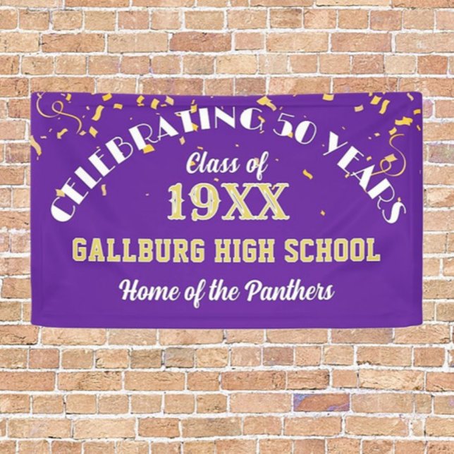 Celebrate! Fun 50th Class Reunion Party banner (Creator Uploaded)