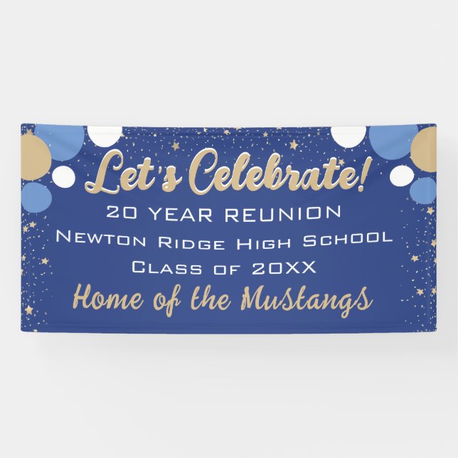 Celebrate! Fun Confetti Class Reunion banner (Horizontal)