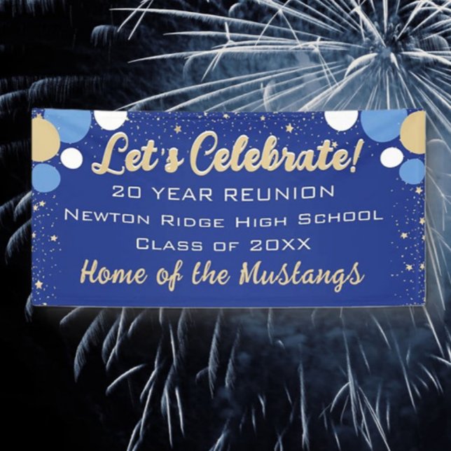 Celebrate! Fun Confetti Class Reunion banner (Creator Uploaded)