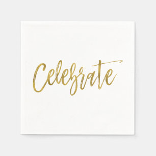 Celebrate Gold Foil Napkins