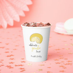 Celebrate Gouda Times Cheese Wheel Birthday Party Paper Cups