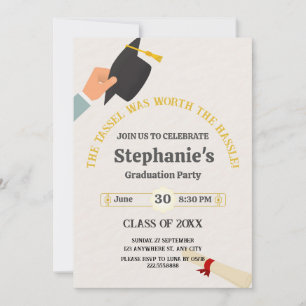 Celebrate Graduation! Tassel Worth the Hassle Invitation