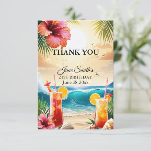 Celebrate Gratitude 21st Birthday Thank You Card