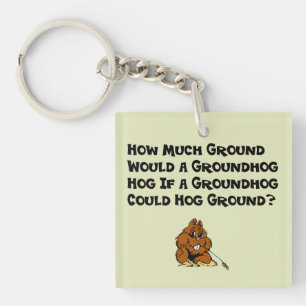 Celebrate Groundhog Day Key Ring