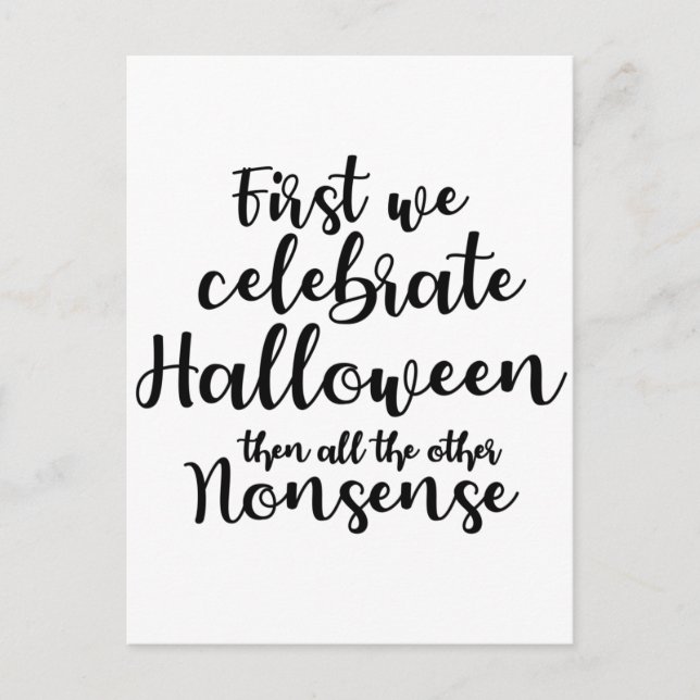 celebrate Halloween funny Postcard (Front)