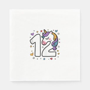 Celebrate Happy 12 Year's Birthday Party For Girl Napkin
