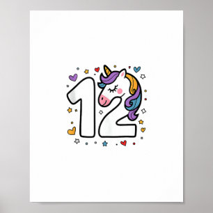 Celebrate Happy 12 Year's Birthday Party For Girl  Poster