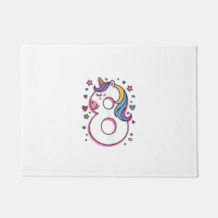 Celebrate Happy 8 Years Old Birthday Party For Gir Doormat