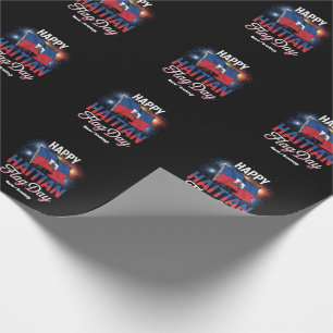 Celebrate Happy Haitian Flag Day Pride T-Shirt Wrapping Paper