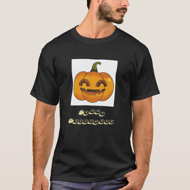 Celebrate Happy Halloween Pumpkin Clothing Men's T-Shirt (Front)