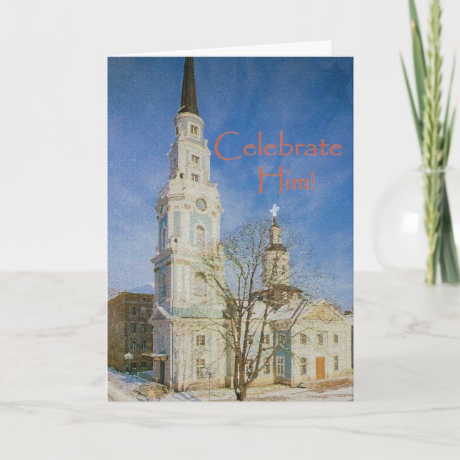 "Celebrate Him!" Christmas card (Front)