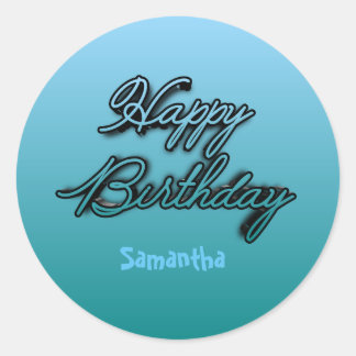 Celebrate in Style: Happy Birthday Round Sticker