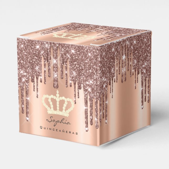 Celebrate in Style with Quinceañera, Sweet 16th  Favour Box (Front Side)