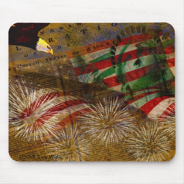 Celebrate Independence Day Mouse Pad (Front)