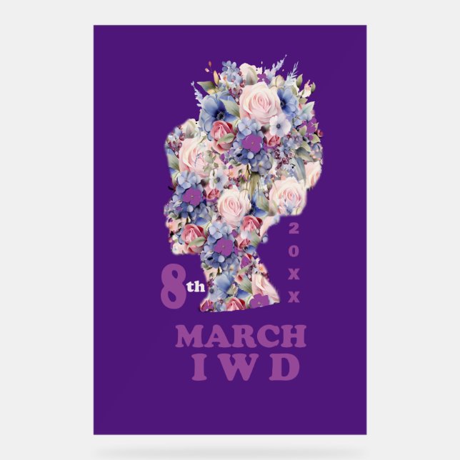 Celebrate international womens day 2025 empowering acrylic sign (Front)