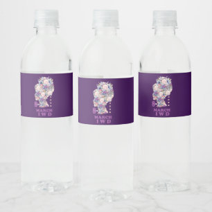 Celebrate international womens day 2025 empowering water bottle label