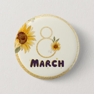 Celebrate international women's day 8th March 2025 6 Cm Round Badge