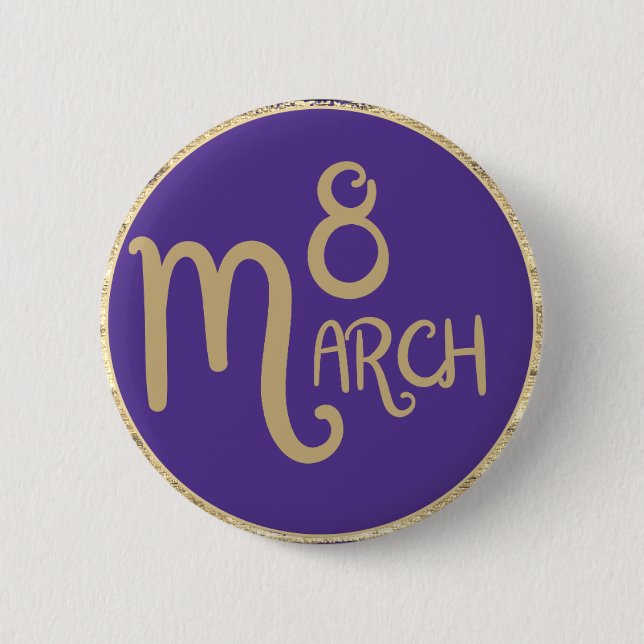 Celebrate international women's day 8th March 2025 6 Cm Round Badge (Front)
