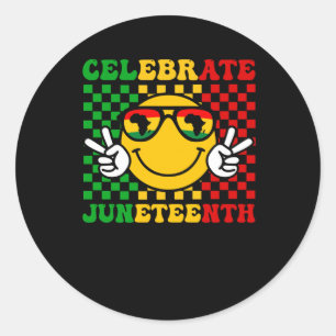 Celebrate Juneteenth Black History Celebrating Bla Classic Round Sticker