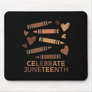Celebrate Juneteenth Crayons June 19th 1865 Women Mouse Pad