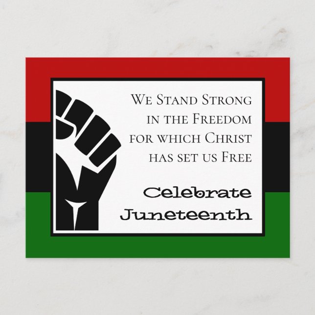 CELEBRATE JUNETEENTH Customisable Christian Verse Postcard (Front)