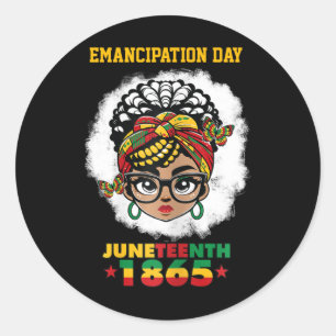 Celebrate Juneteenth Freedom Apparel For Women  Classic Round Sticker