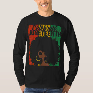 Celebrate Juneteenth Retro African Colours Womens  T-Shirt