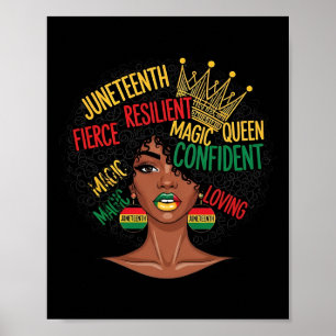Celebrate Juneteenth Shirts Women Kids Girls Junet Poster