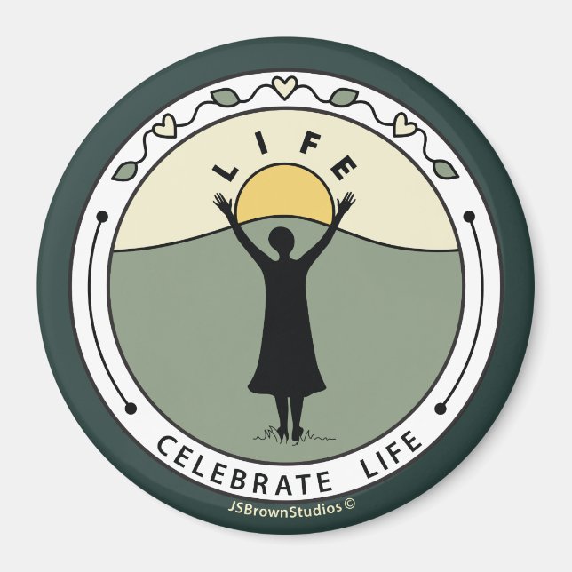 Celebrate Life C_Round Magnet 3" (Front)