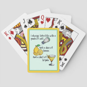 Celebrate life, funny sayings gift playing cards