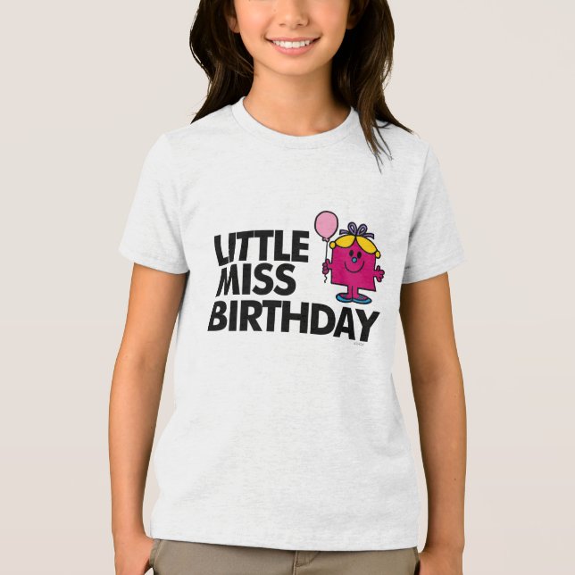 Celebrate Little Miss Birthday Tri-Blend Shirt (Front)