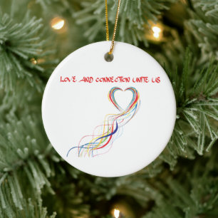 Celebrate Love and Connection Design Ceramic Tree Decoration