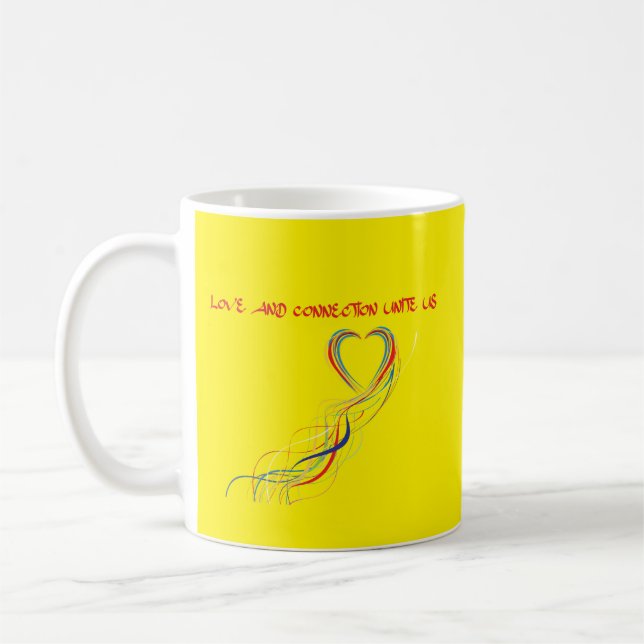 Celebrate Love and Connection Design  Coffee Mug (Left)