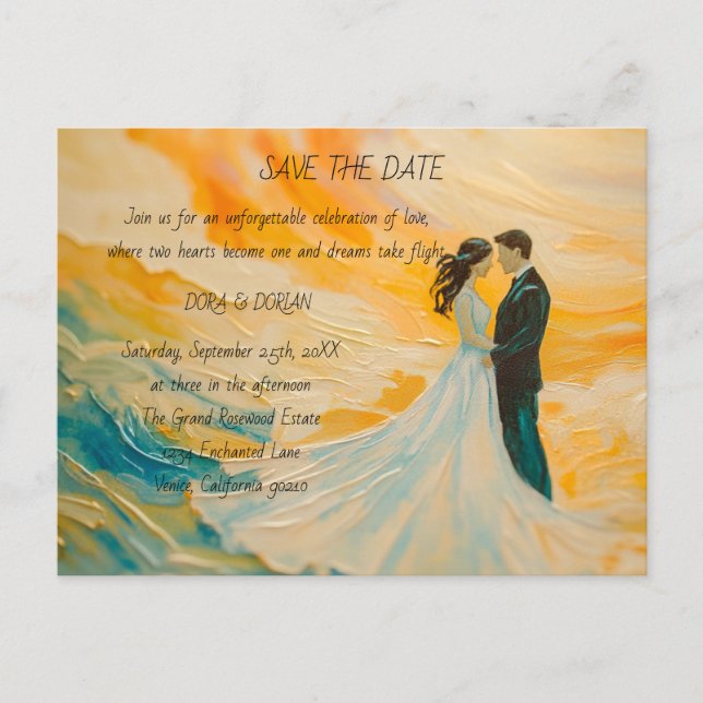 Celebrate Love and Joy with a wedding invitation (Front)