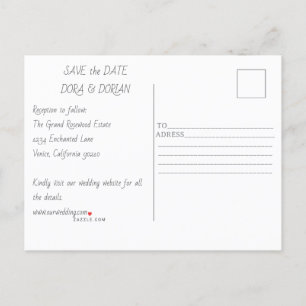 Celebrate Love and Joy with a wedding invitation Postcard