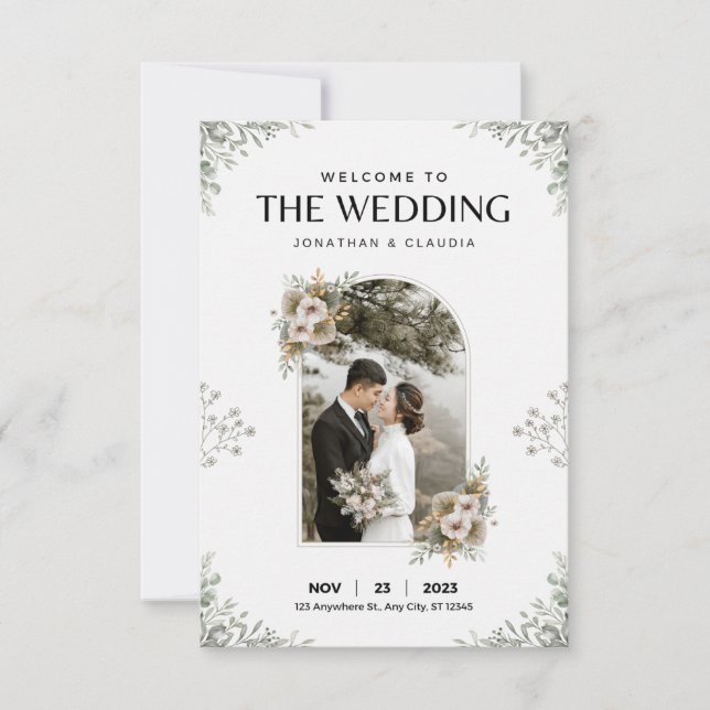 Celebrate Love and Joy with this Stunning Wedding  Invitation (Front)