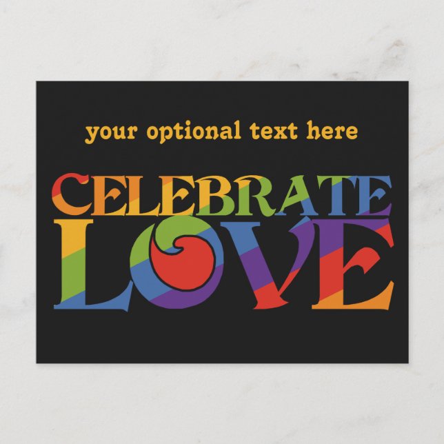 Celebrate Love custom postcard (Front)