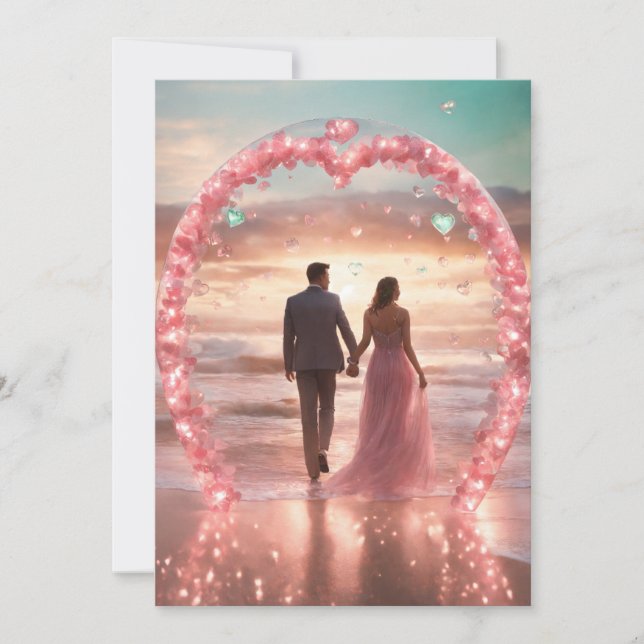"Celebrate Love: Elegant Engagement Card " (Front)
