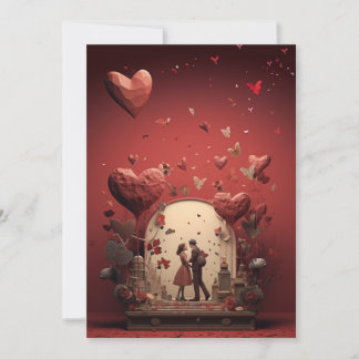 Celebrate Love: hipster vintage valentine's day  Holiday Card