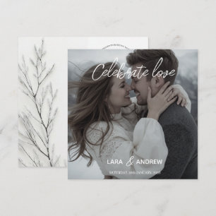 Celebrate Love Personalised Simple Modern wedding Save The Date