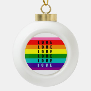 Celebrate love, pride, and authenticity ceramic ball christmas ornament