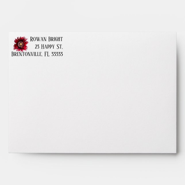 Celebrate Love red poppy Envelope (Front)