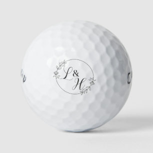 Celebrate Love Wedding Monogram Customisable Favou Golf Balls